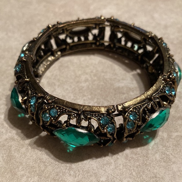 Jewel tone bangle bracelet - Picture 2 of 5